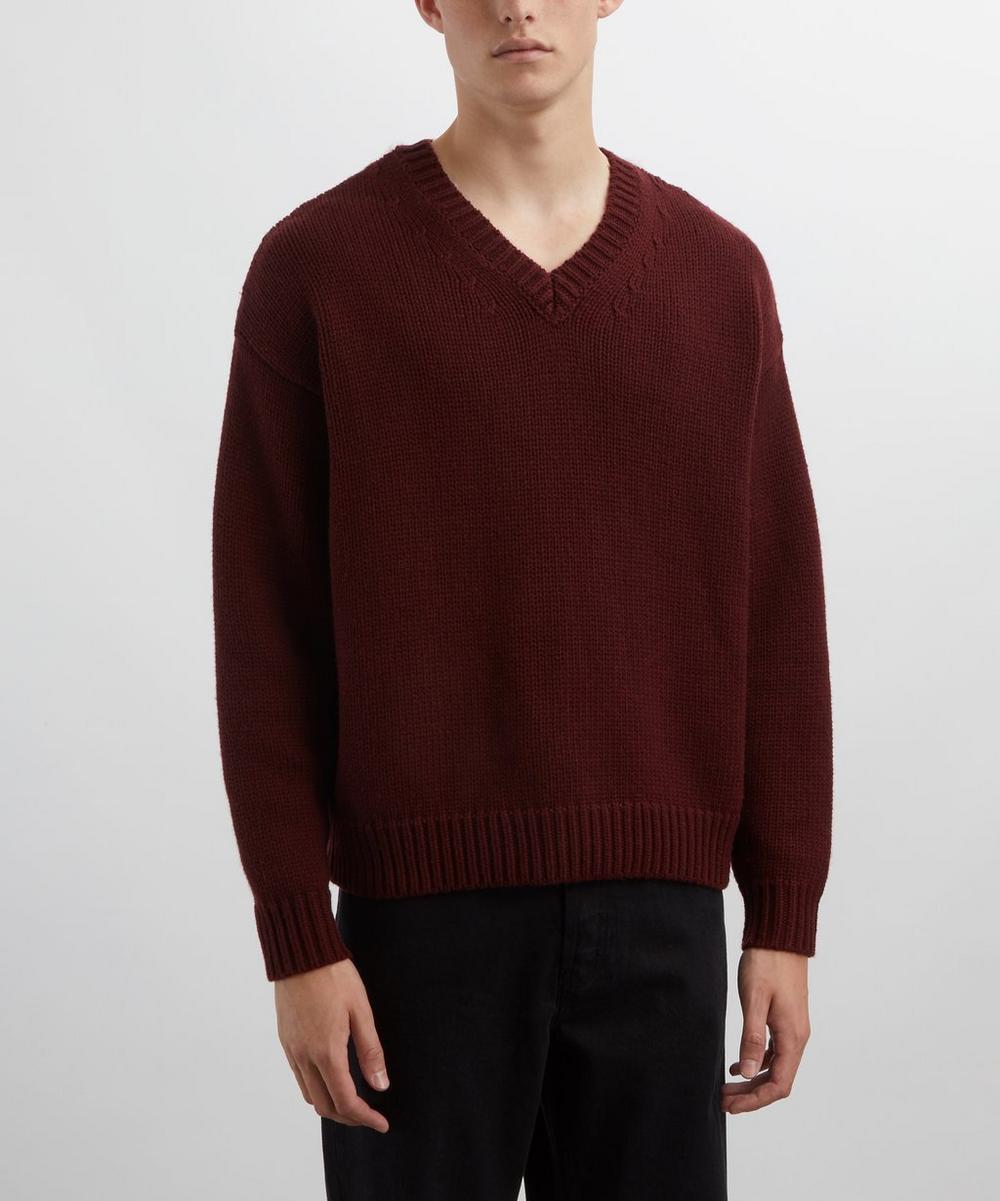 Liberty London Frame Burgundy Oversized Jumper