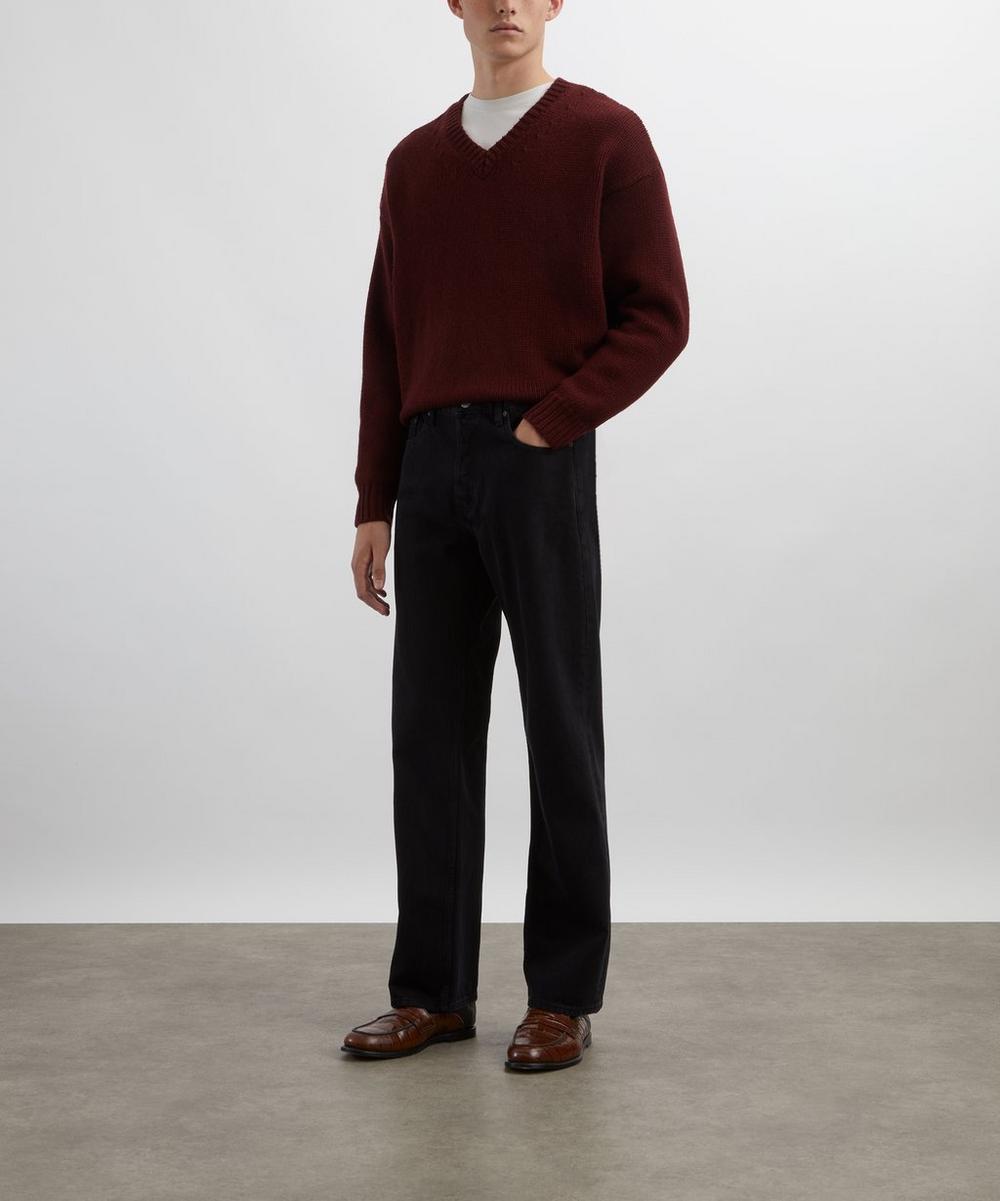 liberty london Frame Burgundy Oversized Jumper