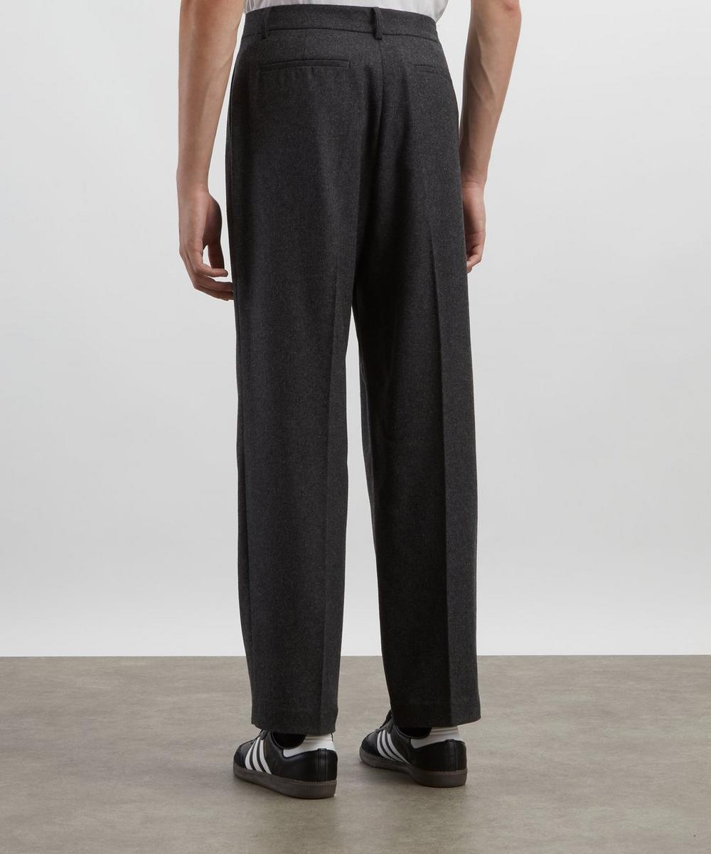 Liberty London Frame Grey Melange Wool Trousers