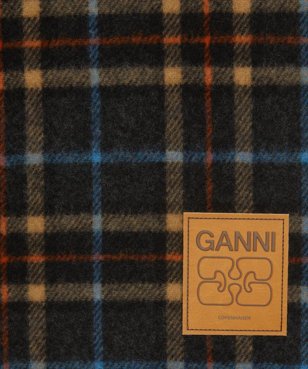 Liberty London Ganni Double Face Wool Check Scarf