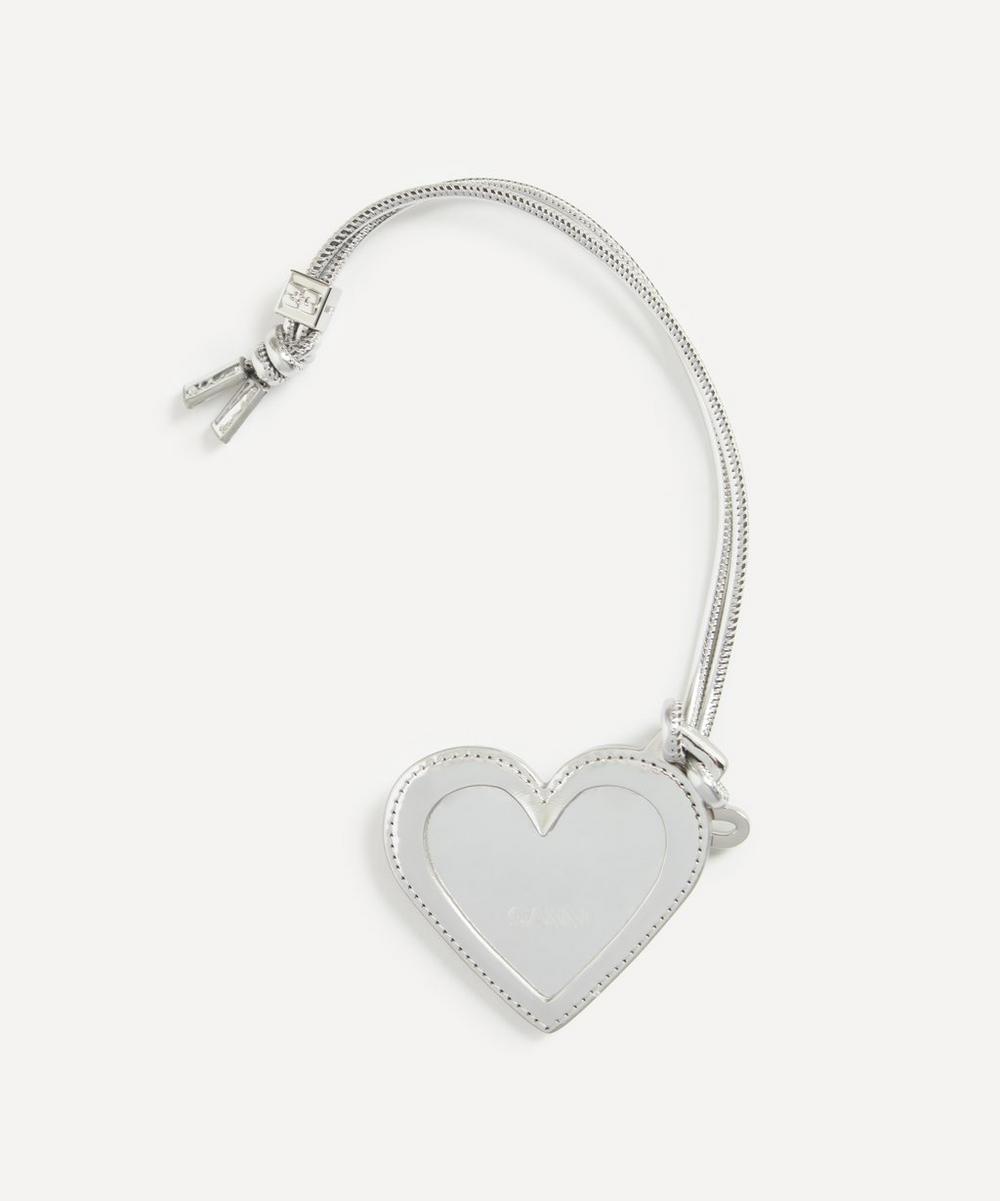 liberty london Ganni Silver Bou Heart Mirror Charm