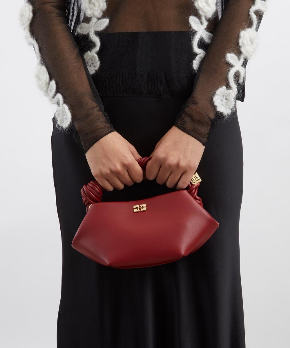 liberty london Ganni Small Bou Braided Handle Bag