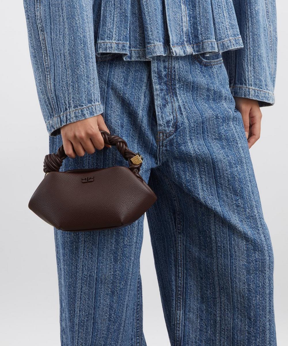 liberty london Ganni Small Bou Braided Handle Bag