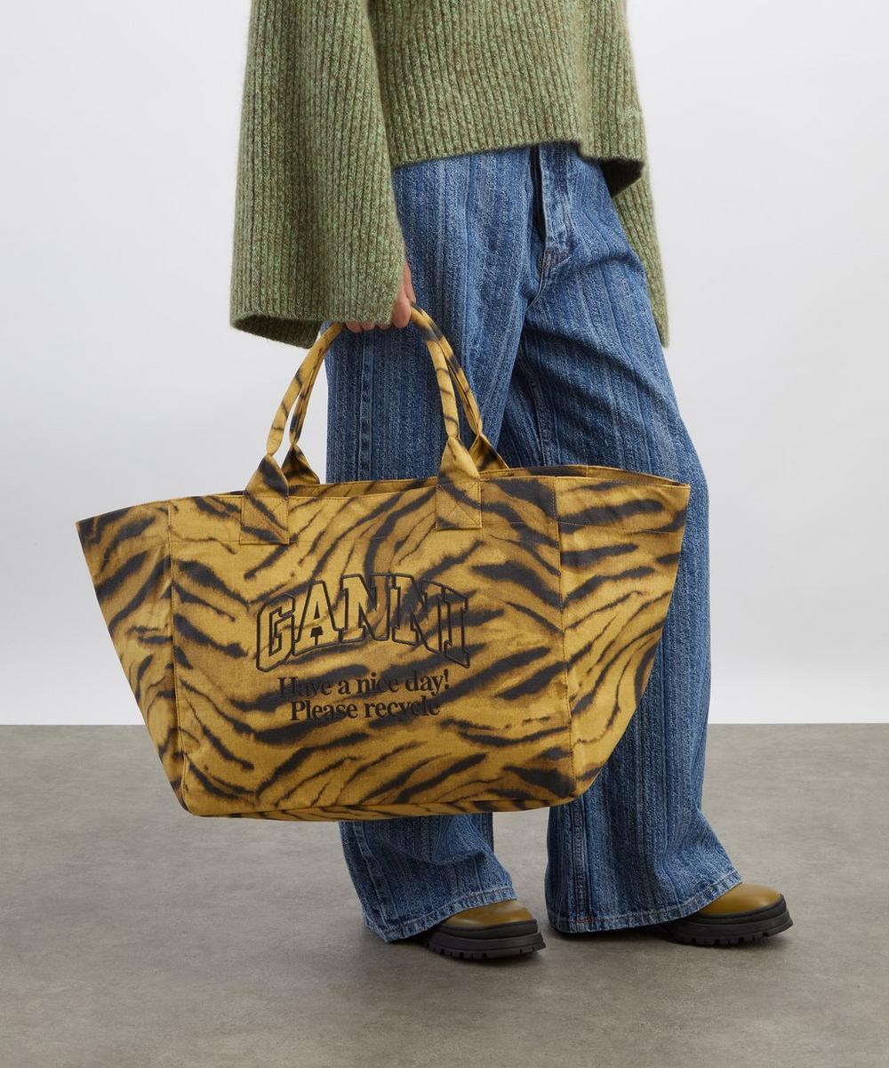 liberty london Ganni Zebra Print XXL Shopper Tote