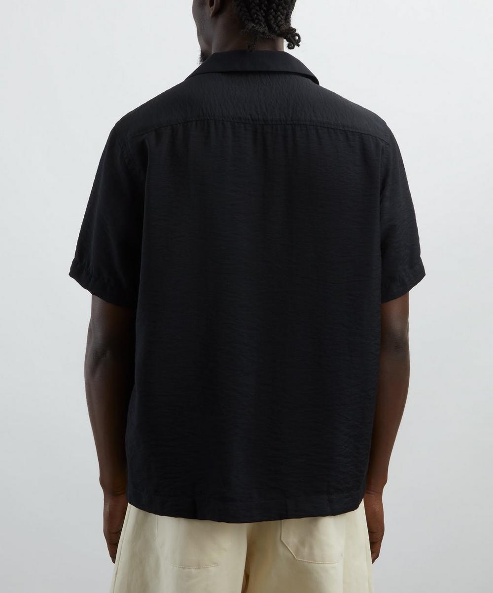 Liberty London Hank Black Open Collar Shirt