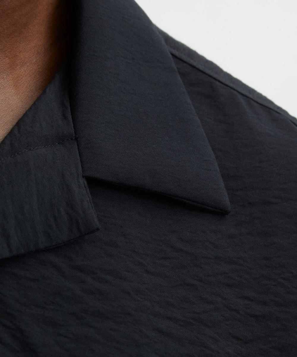 Liberty London Hank Black Open Collar Shirt