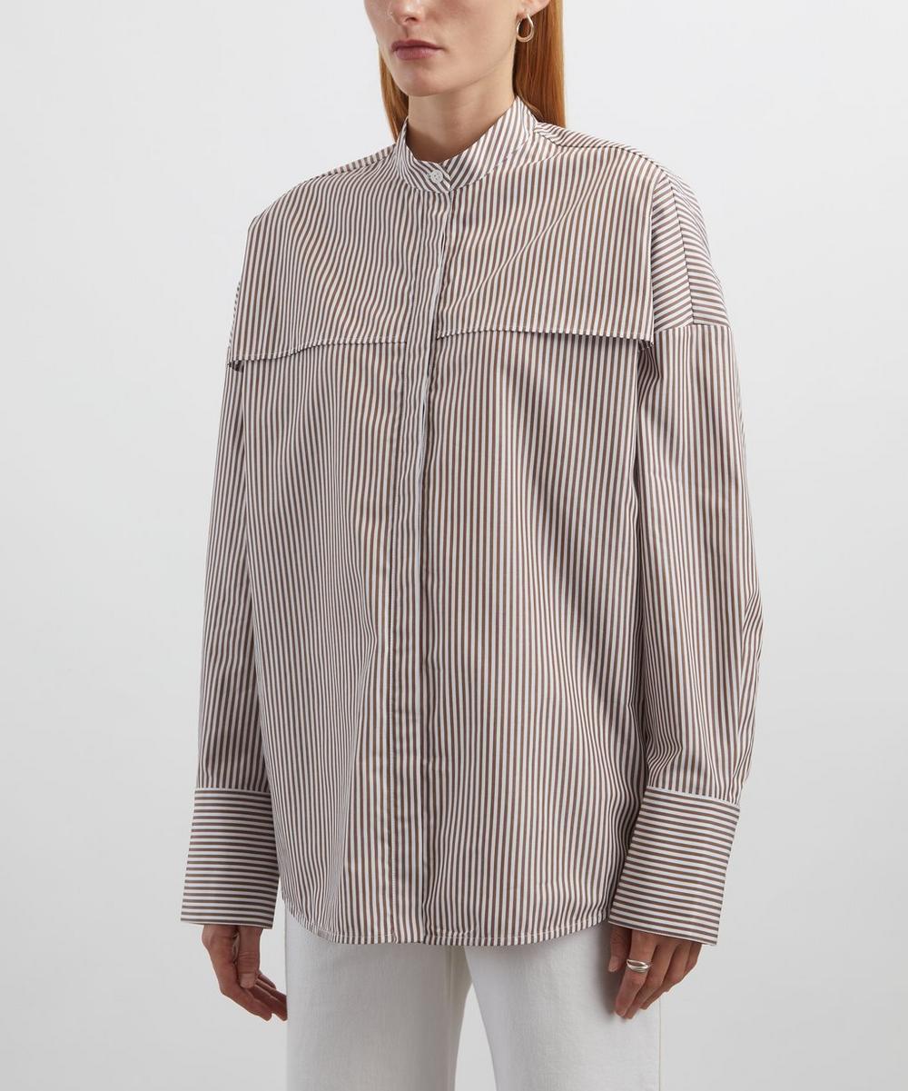 Liberty London Ivy Oak Eve Brown Stripe Shirt