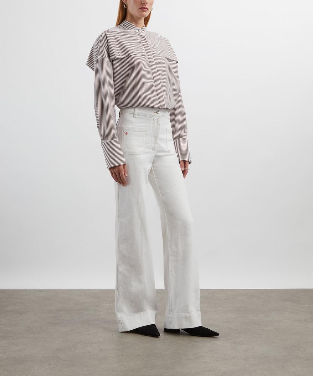 liberty london Ivy Oak Eve Brown Stripe Shirt