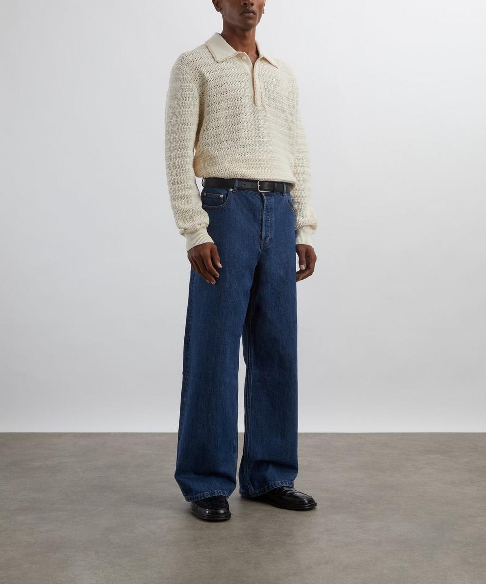 liberty london Josh Cotton-Knit Polo Shirt