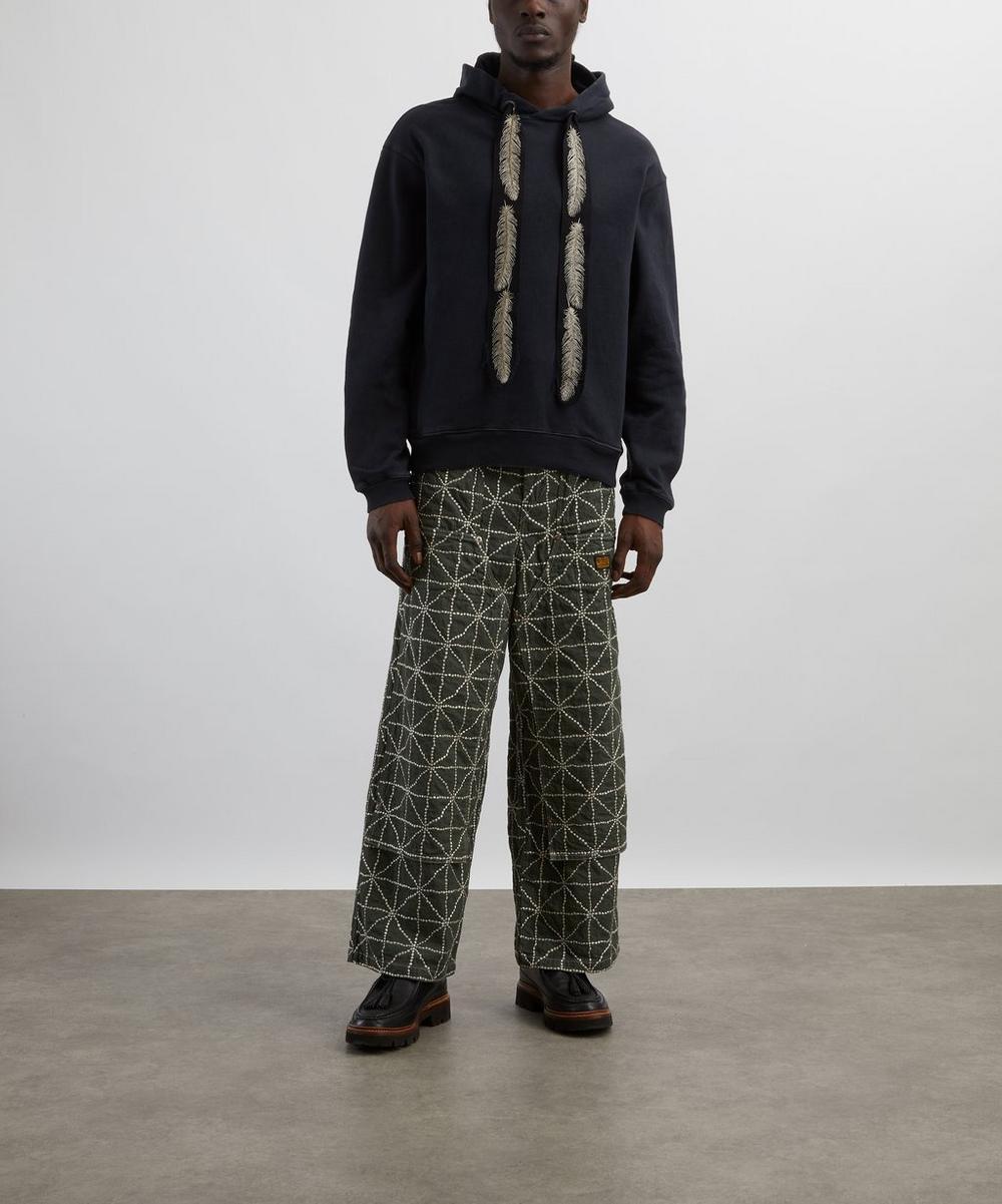 liberty london Kapital Knit Feather Cord Hoodie