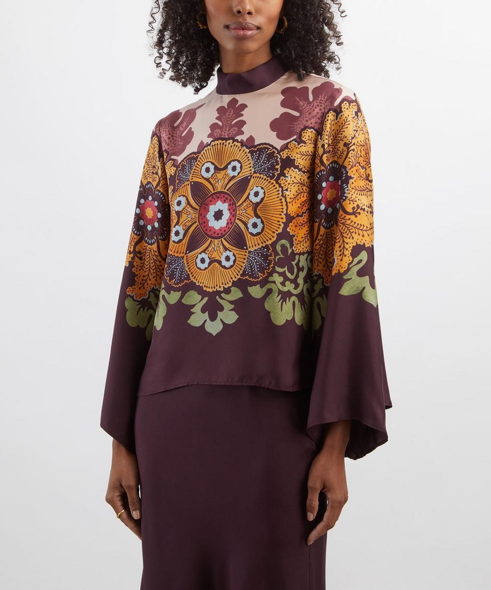 Liberty London La DoubleJ Make An Exit Silk Top