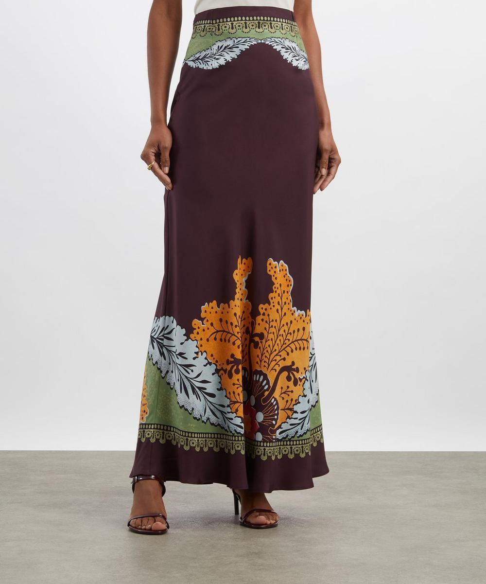 Liberty London La DoubleJ Printed Silk Maxi Skirt