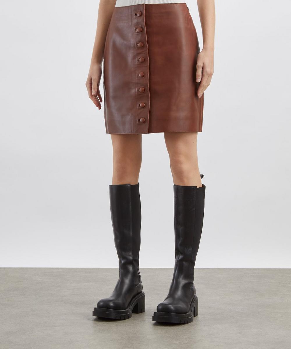 Liberty London Liberowe Maha Leather Mini Skirt