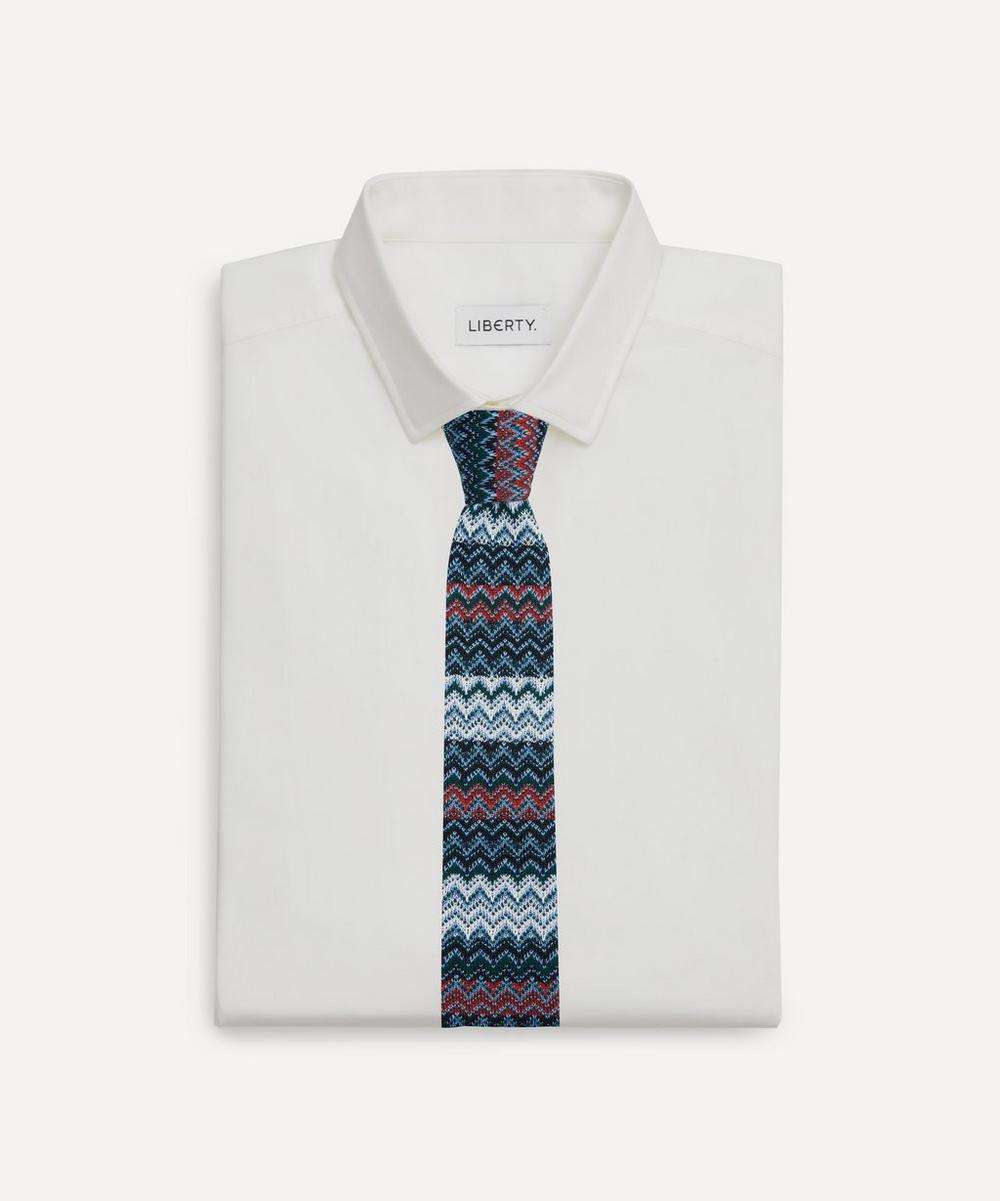 liberty london Missoni Blue-Multi Knitted Tie