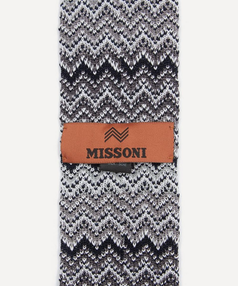Liberty London Missoni Grey Knitted Tie