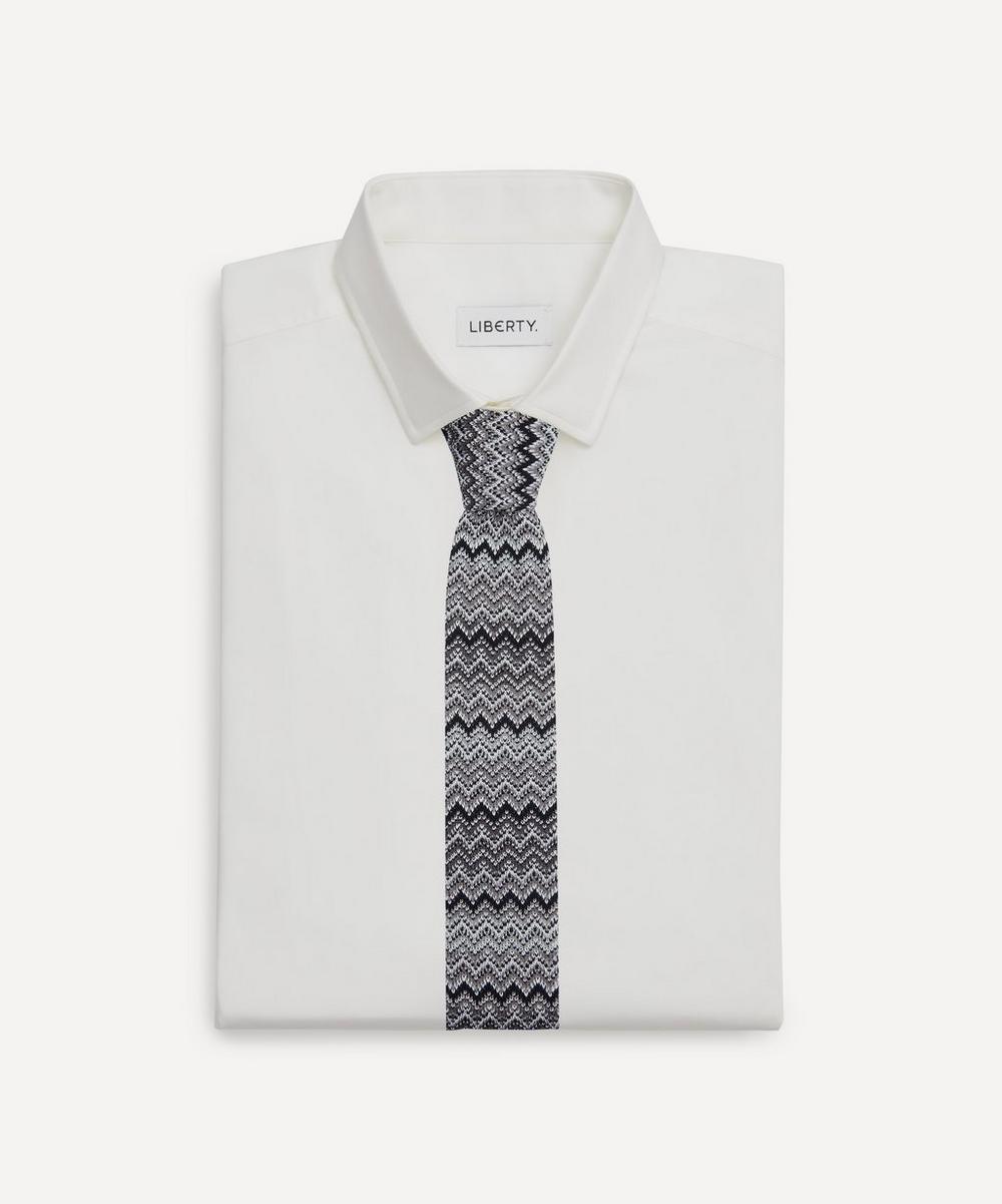 liberty london Missoni Grey Knitted Tie