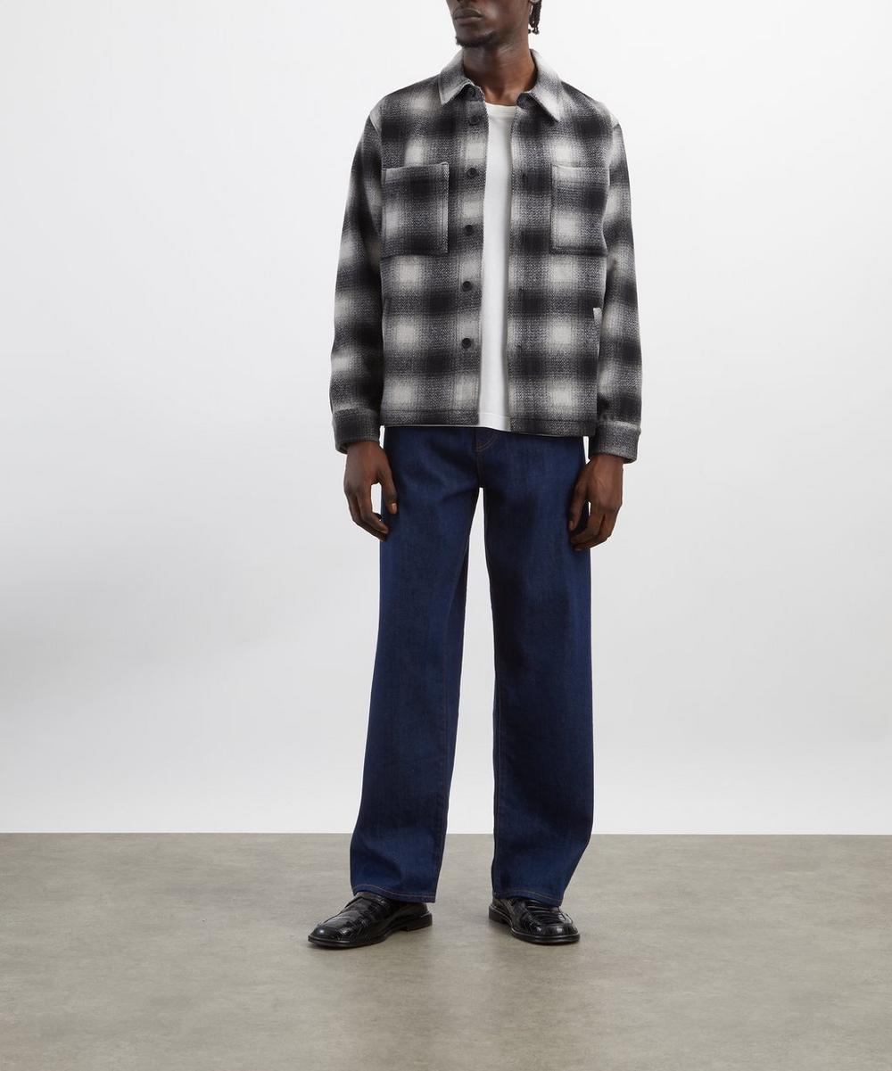 liberty london Percival Wool Check Overshirt