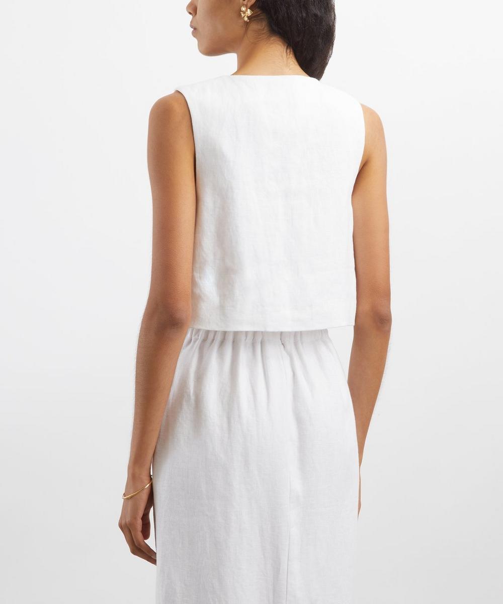 Liberty London Posse Rio Tailored Linen Crop Top