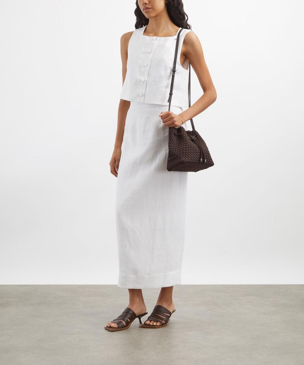 liberty london Posse Rio Tailored Linen Crop Top