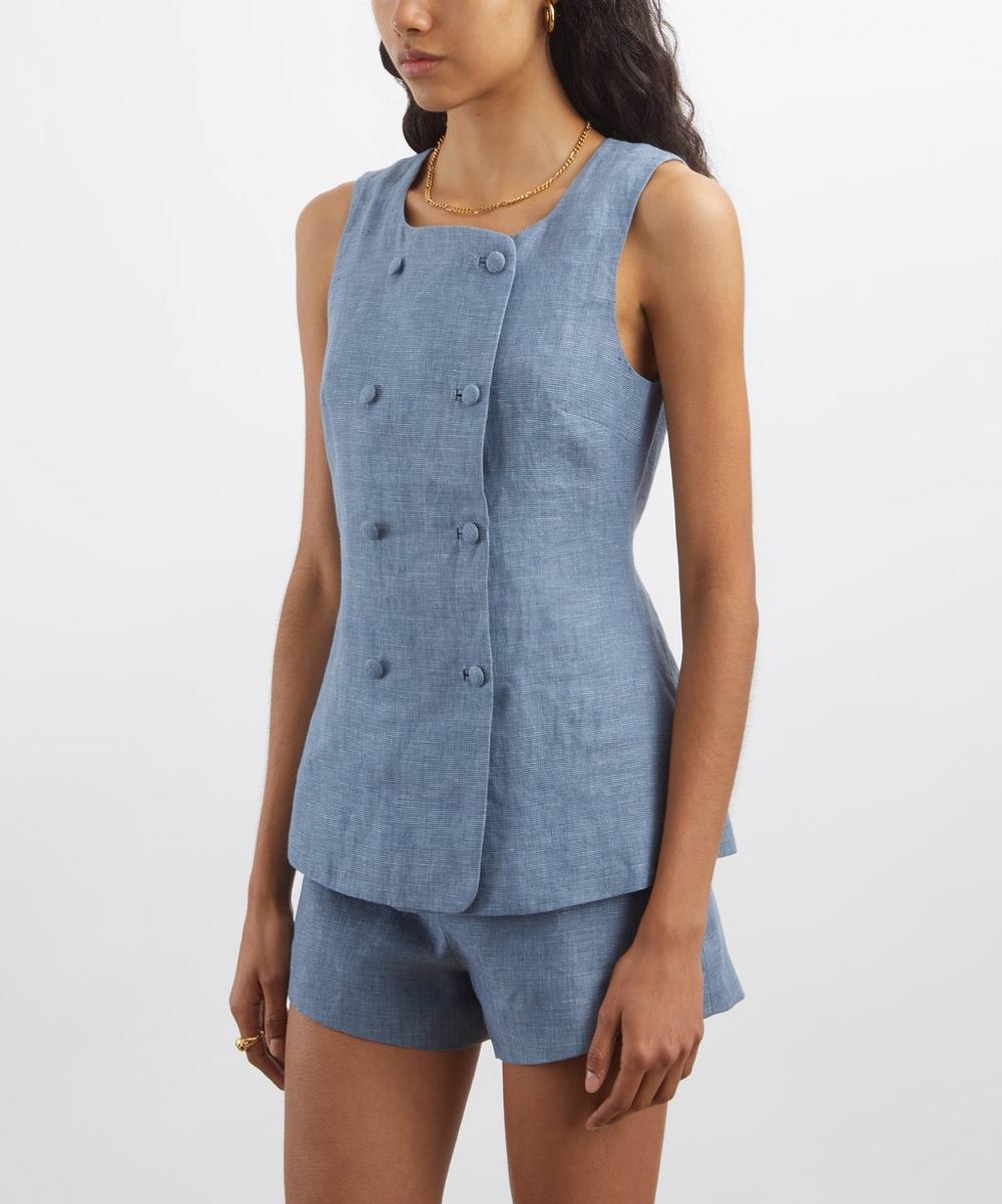 Liberty London Posse Thea Blue Steel Vest