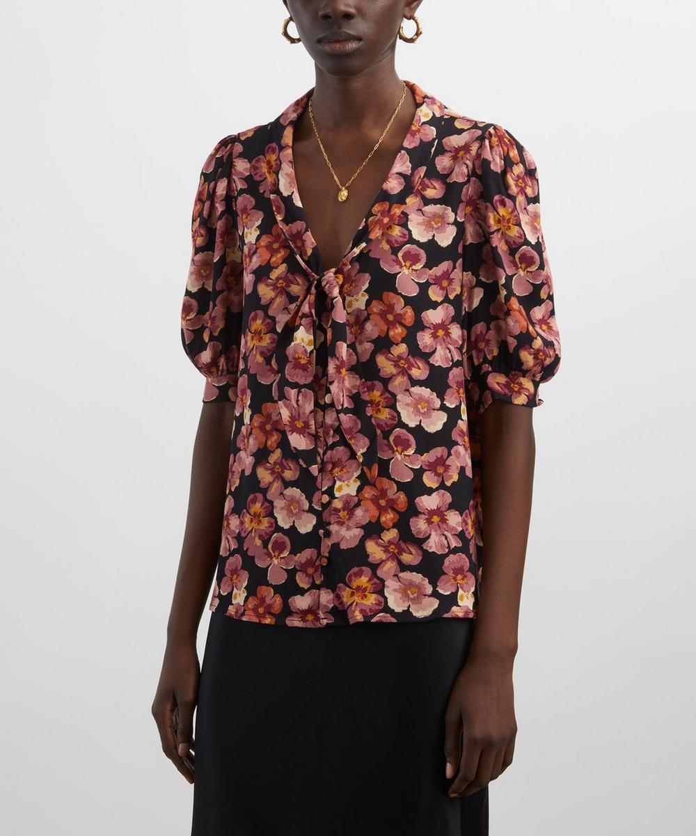 Liberty London Reformation Joelle Pansies Top