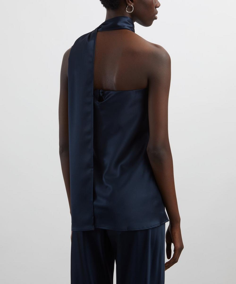 Liberty London Reformation Sienna Navy Satin Top