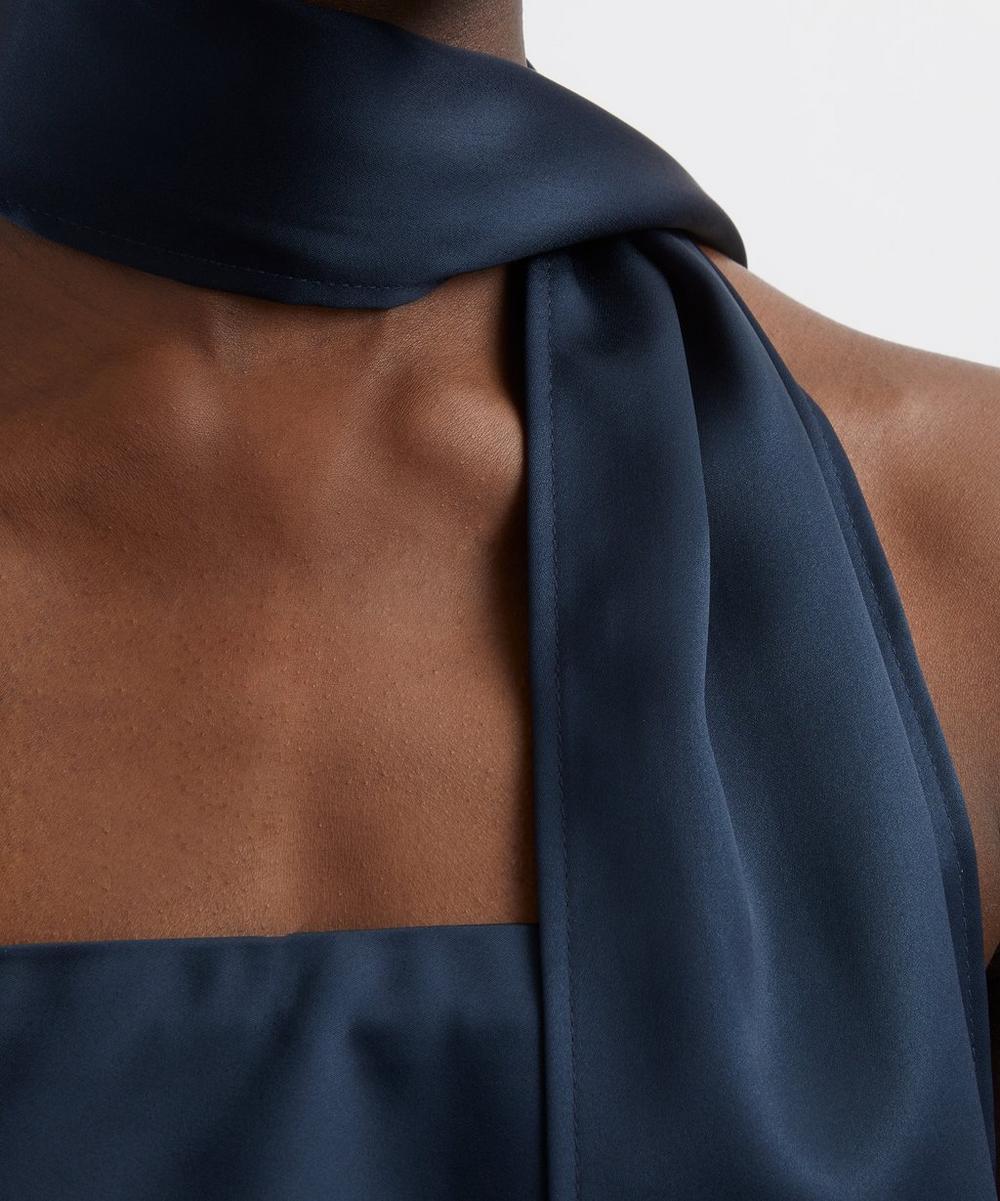 Liberty London Reformation Sienna Navy Satin Top