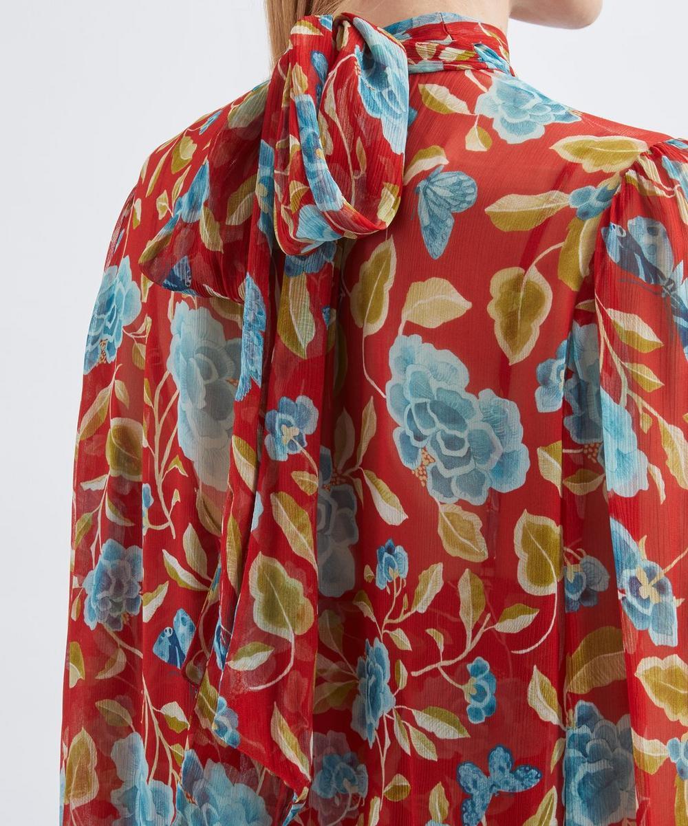 Liberty London RIXO Adalind Crinkled Chiffon Dress