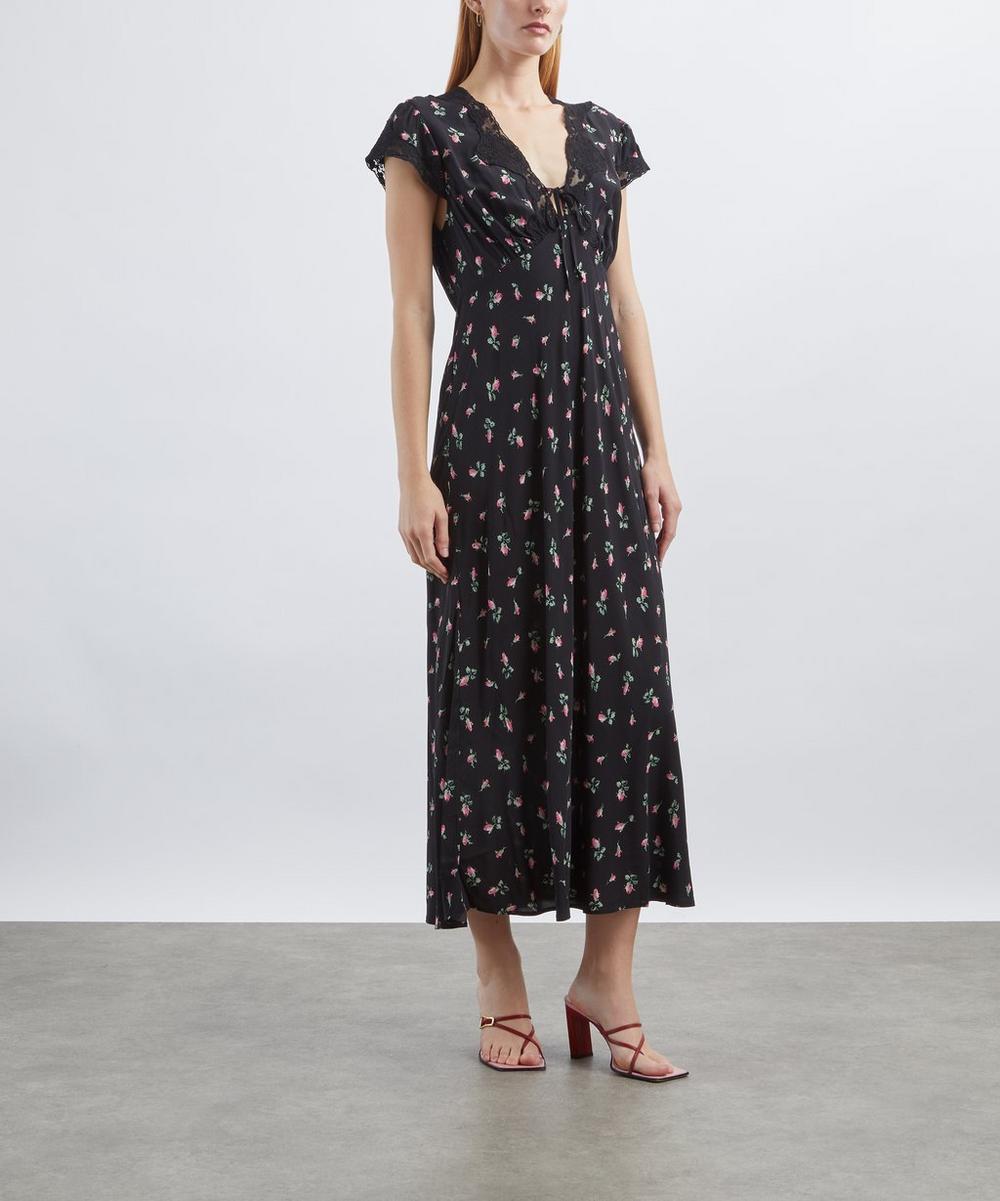 Liberty London RIXO Amari Sienna Bud Black Dress