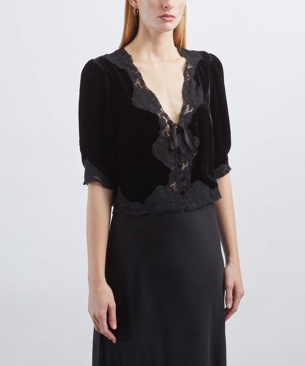 Liberty London RIXO Ursula Silk-Velvet Top
