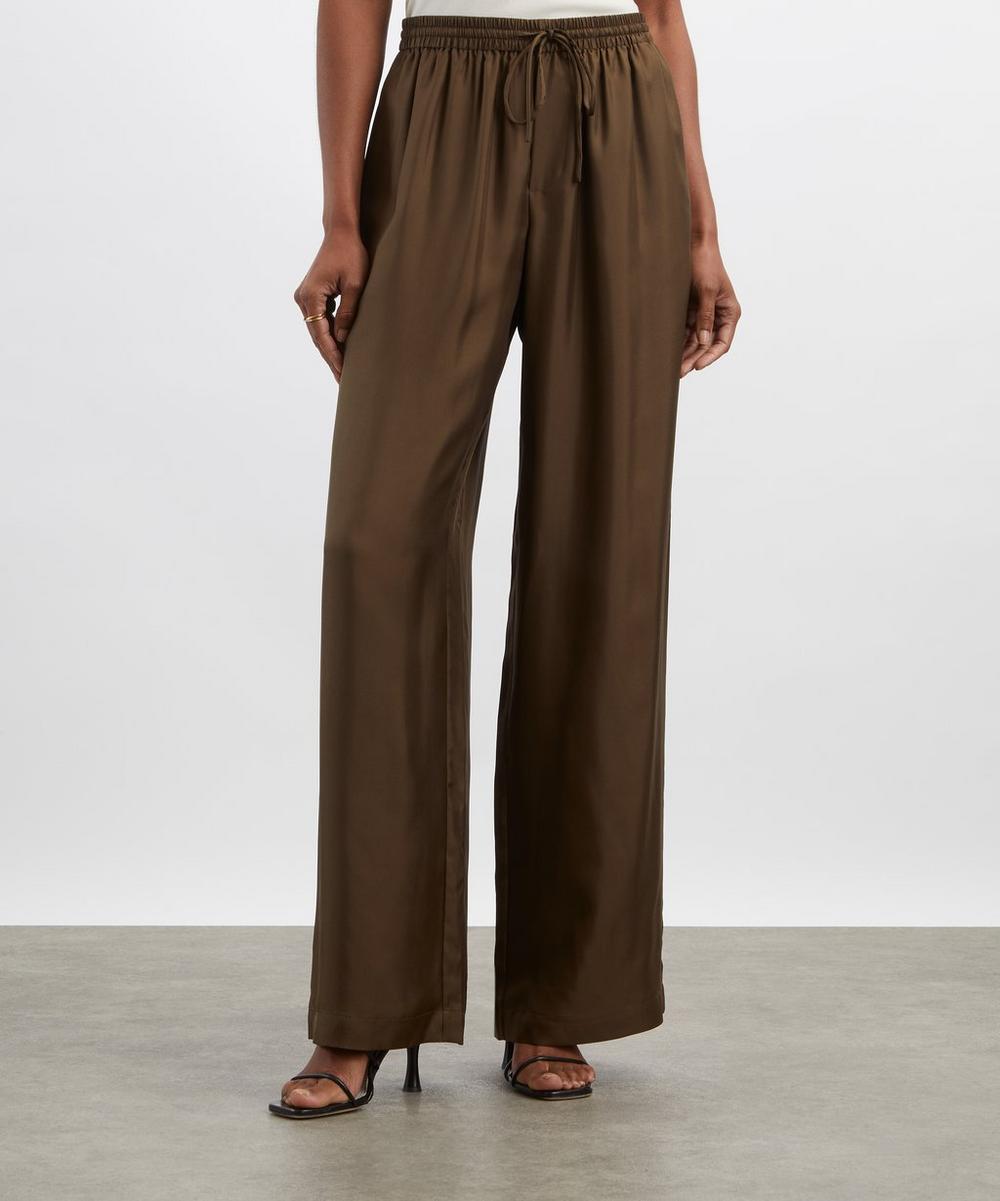 Liberty London Róhe Silk Wide-Leg Trousers
