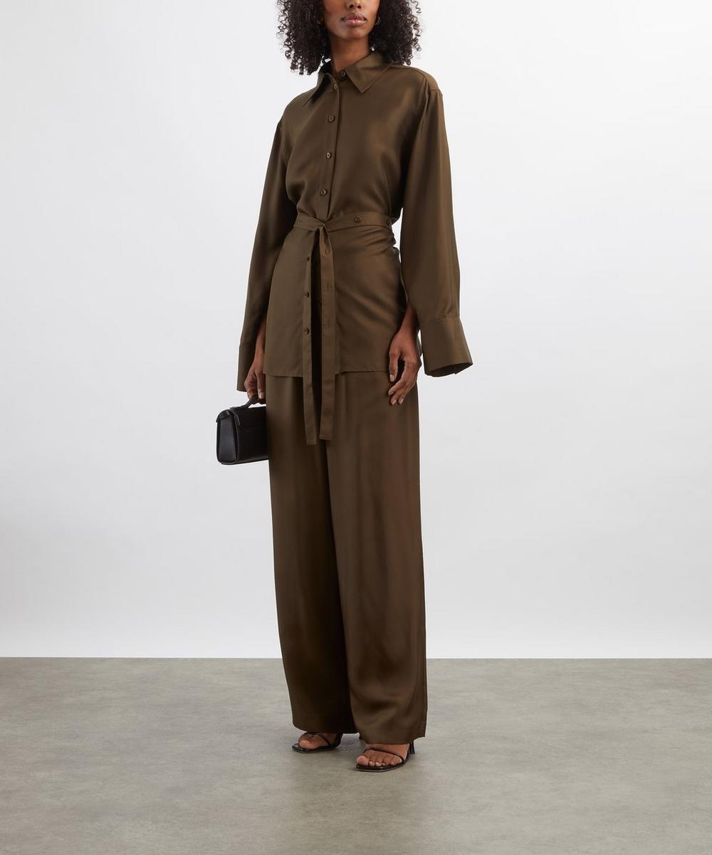 liberty london Róhe Silk Wide-Leg Trousers