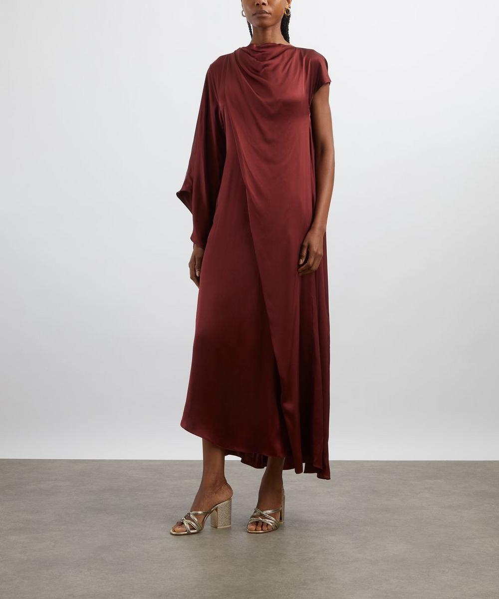 Liberty London Roksanda Hiba Chestnut Silk Dress