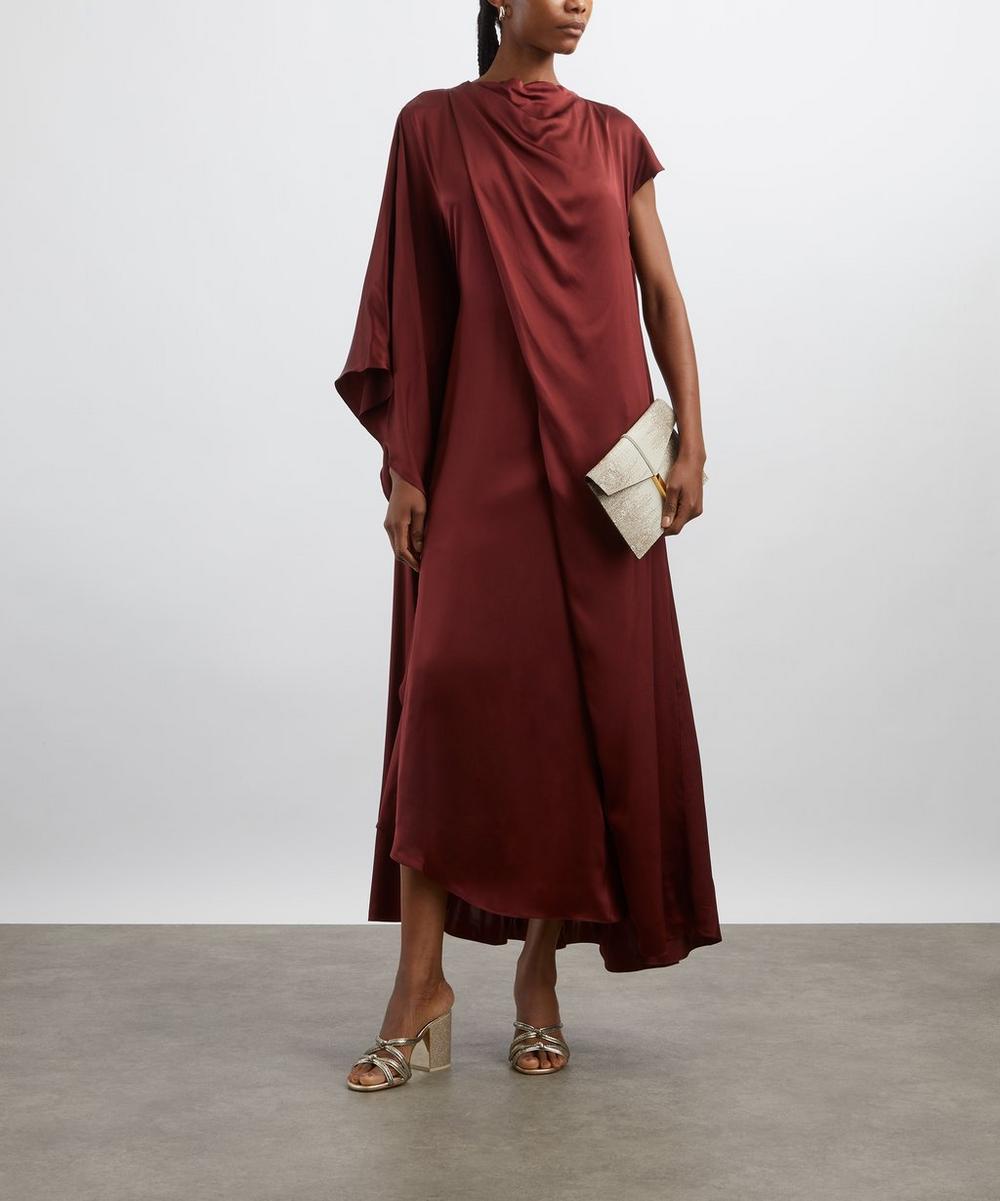 liberty london Roksanda Hiba Chestnut Silk Dress