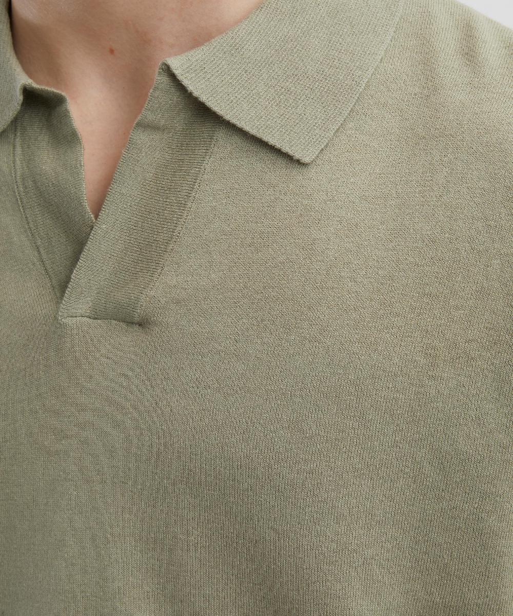 Liberty London Ryan Knitted Linen-Blend Polo