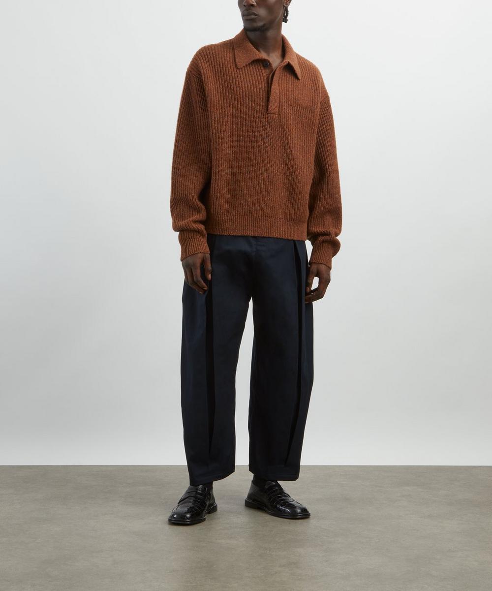 liberty london SAGE NATION Speckled Rust Polo Knit