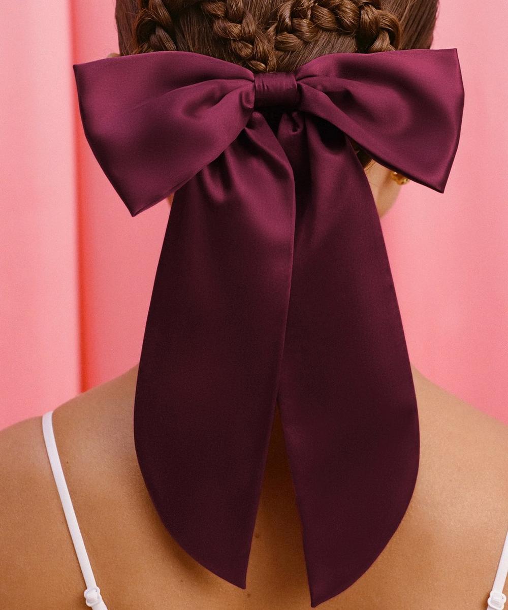 Liberty London Slip Crimson Pure Silk Hair Bow