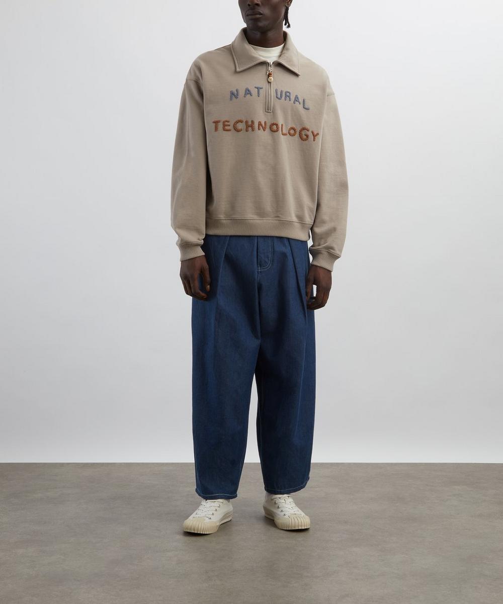 liberty london STORY mfg. Geo Soft Grey Pullover