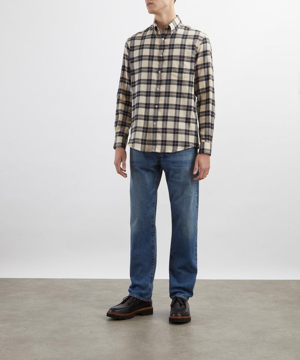 liberty london Sunspel Button Down Flannel Shirt