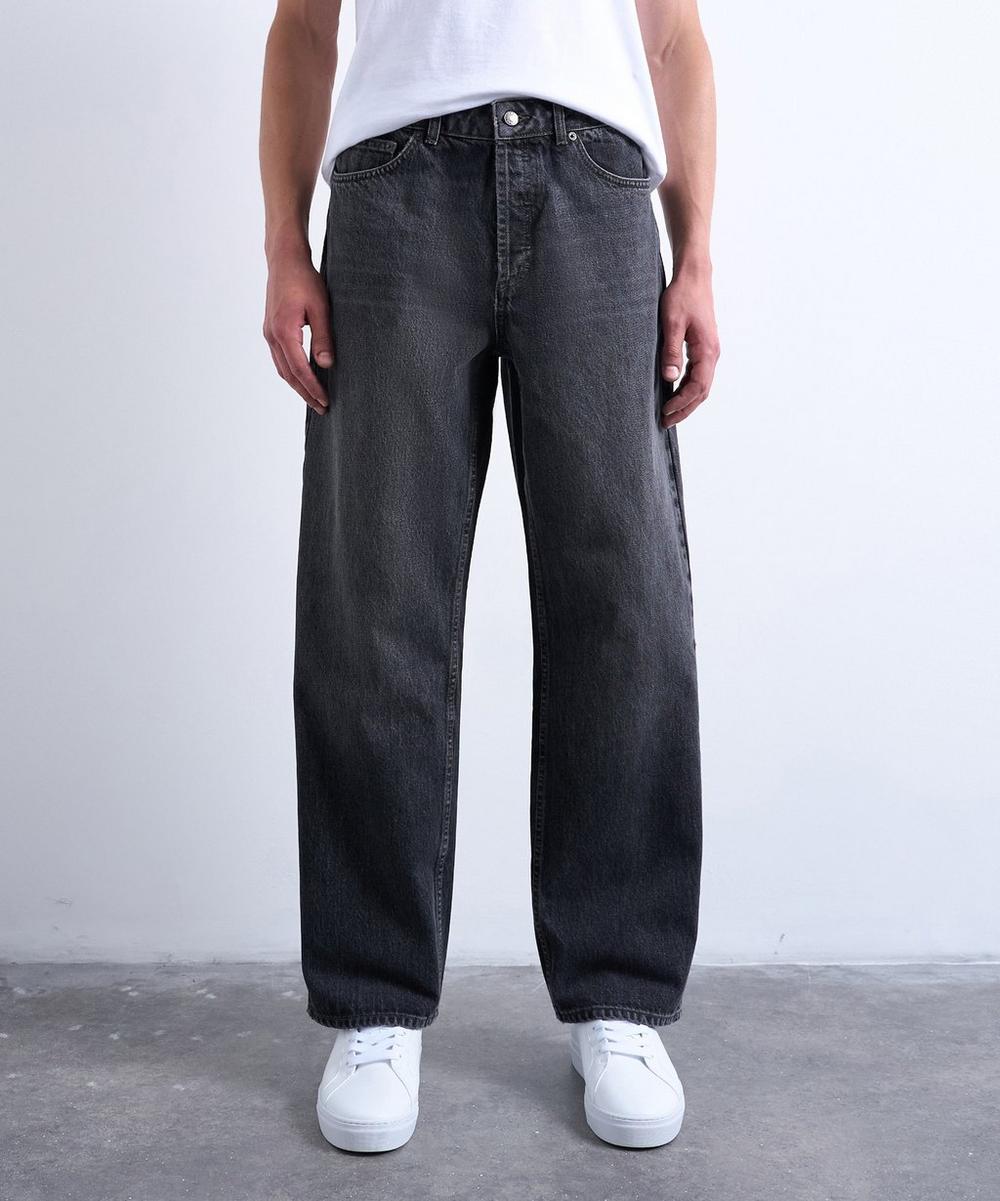 Liberty London TOPMAN Black Rigid Baggy Jeans