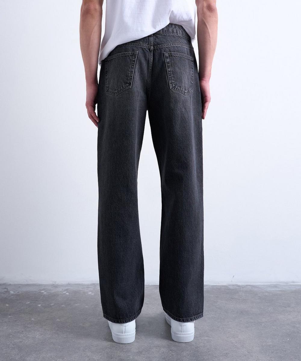 Liberty London TOPMAN Black Rigid Baggy Jeans