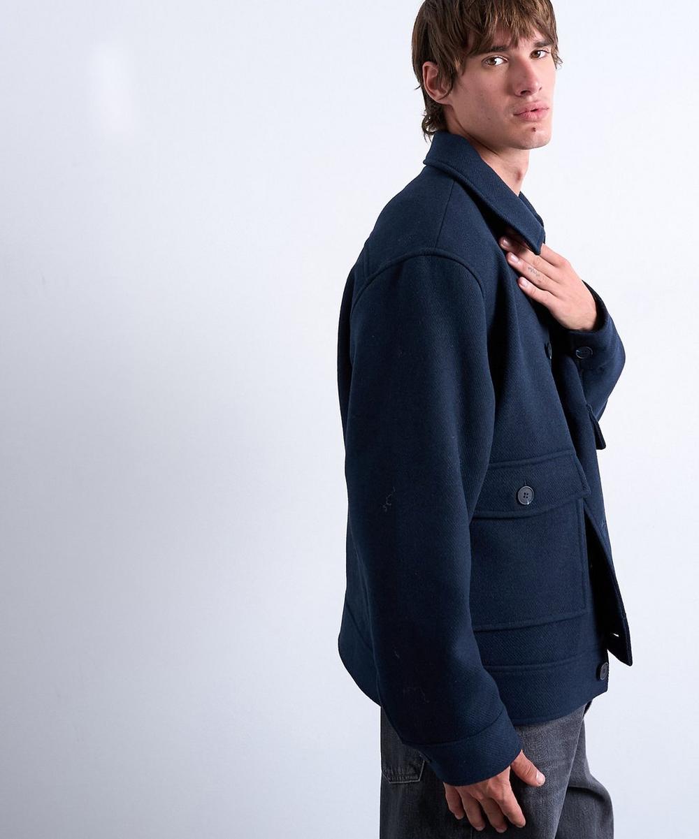 Liberty London TOPMAN Navy Wool-Blend Shacket