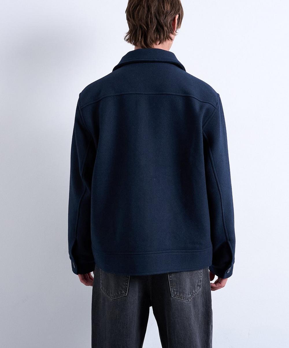 Liberty London TOPMAN Navy Wool-Blend Shacket