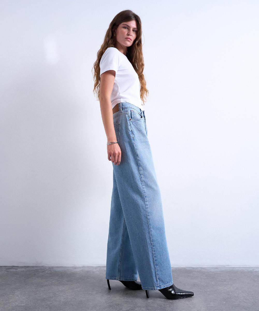 liberty london TOPSHOP Column Mid-Rise Jeans