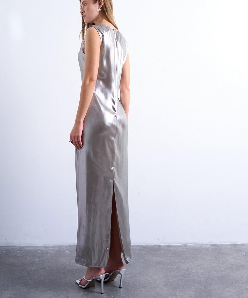 Liberty London TOPSHOP Metallic Midiaxi Dress