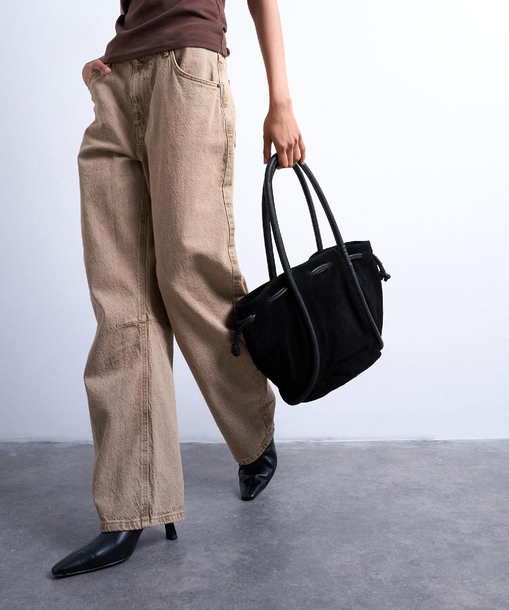 liberty london TOPSHOP Red Sena Suede Shoulder Bag