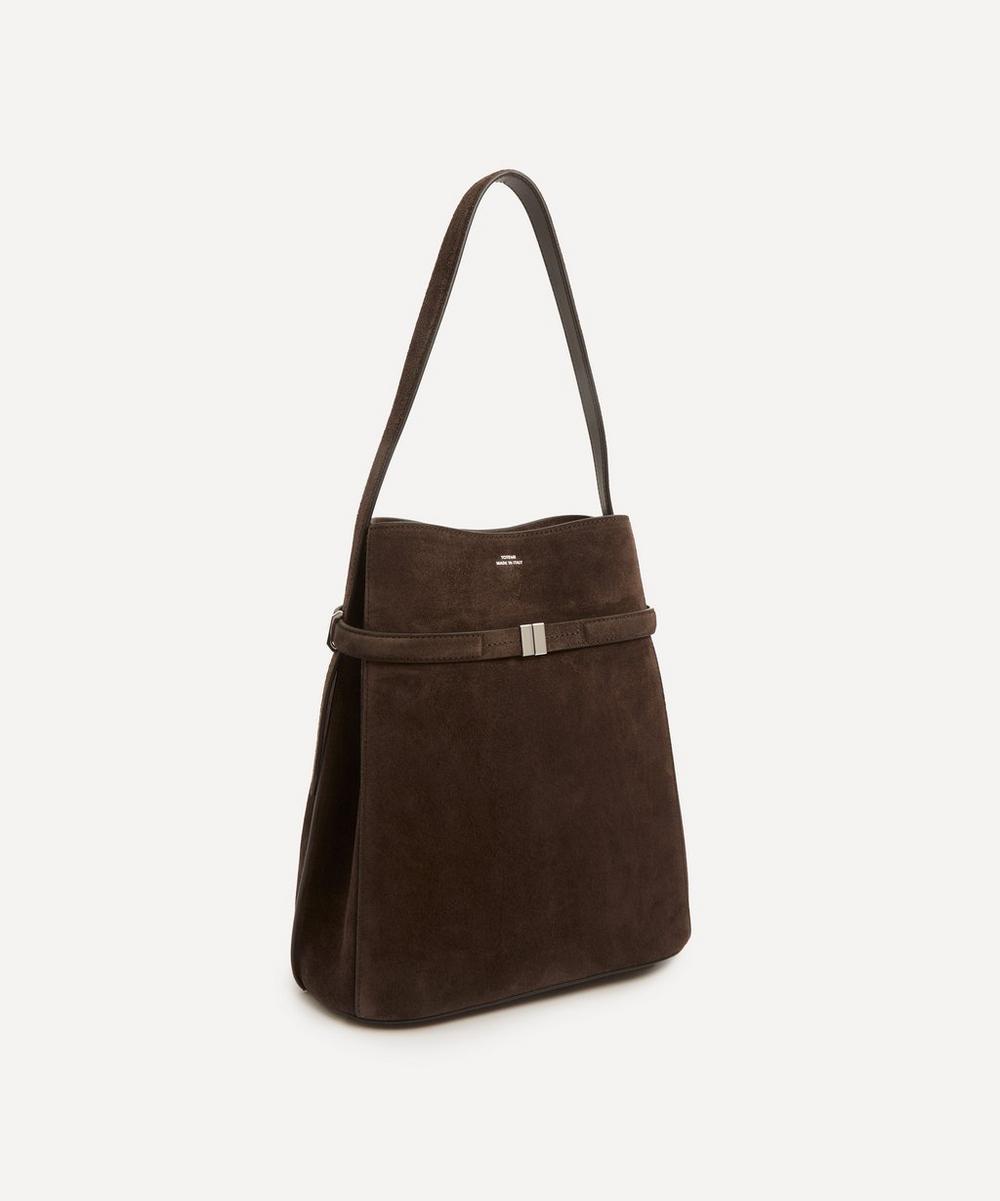Liberty London Toteme Belted Suede Bucket Bag