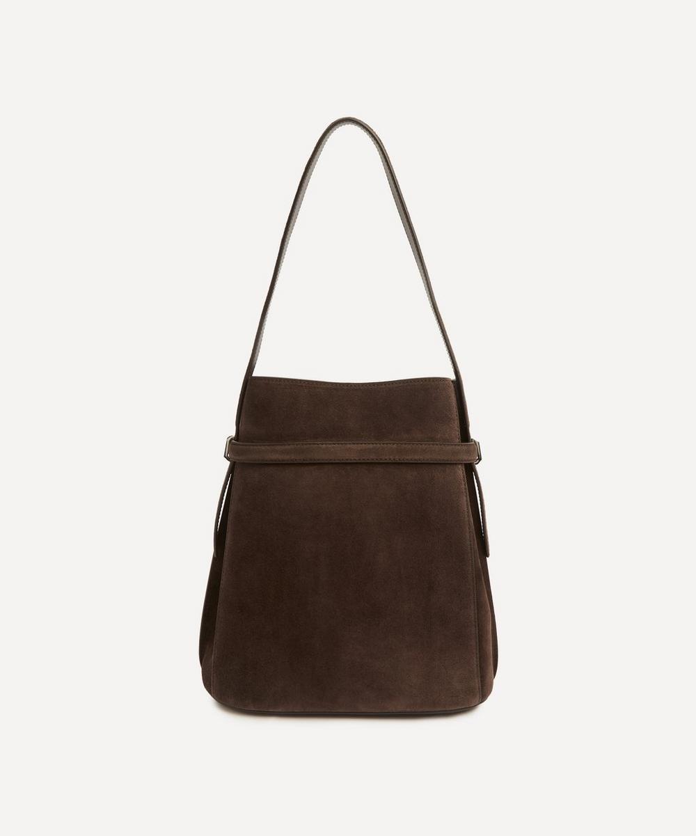 Liberty London Toteme Belted Suede Bucket Bag
