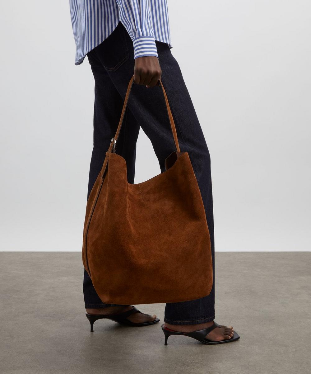 liberty london Toteme Belted Suede Tote Bag