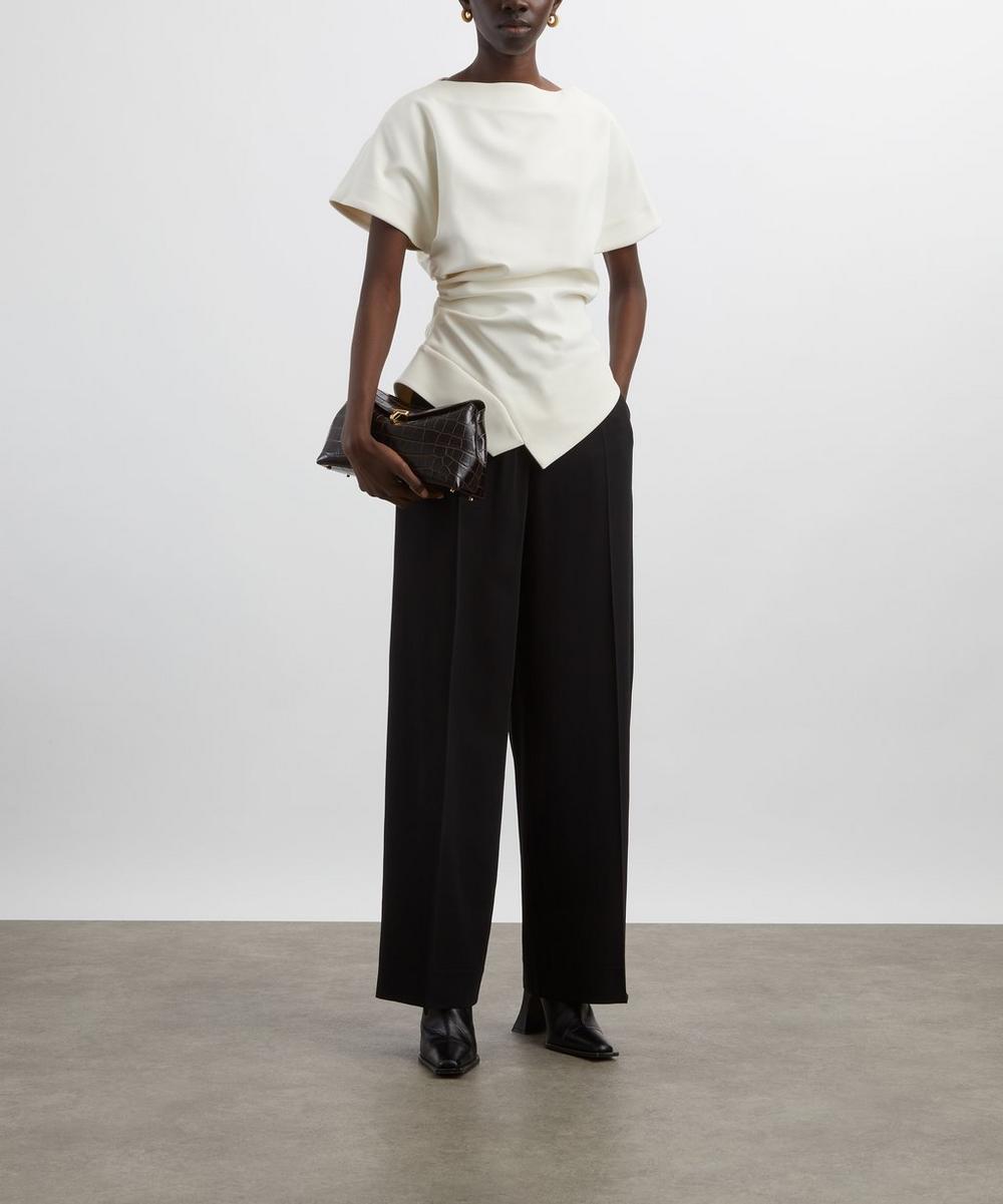 liberty london Toteme Black Wide Fluid Trousers